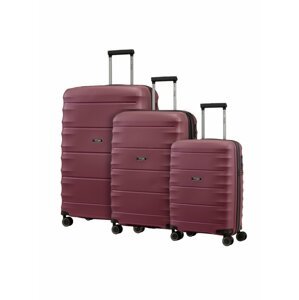 Sada cestovních kufrů Titan Highlight 4w S,M,L Merlot – sada 3 kufrů
