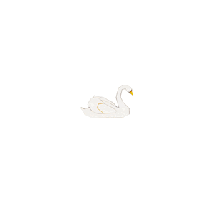 Brož White Swan BeWooden Brooch ze dřeva