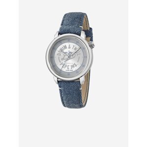 Dámské hodinky s modrým textilním páskem Pepe Jeans