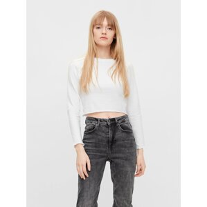 Bílý crop top Pieces Maddi