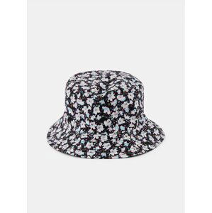 Černý květovaný klobouk Pieces Magorita