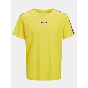 Žluté tričko s potiskem Jack & Jones Flow