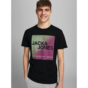 Černé tričko s potiskem Jack & Jones Raz