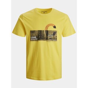 Žluté tričko s potiskem Jack & Jones Walk