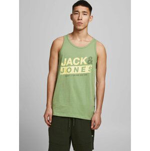 Světle zelené tílko s potiskem Jack & Jones Liquid