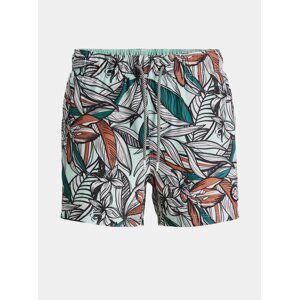 Šedo-modré vzorované plavky Jack & Jones Maui