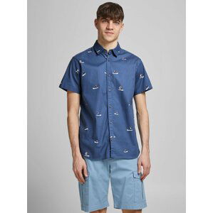 Modrá vzorovaná košile Jack & Jones Playa