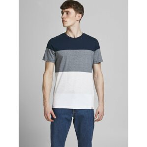 Bílo-modré tričko Jack & Jones Laguna