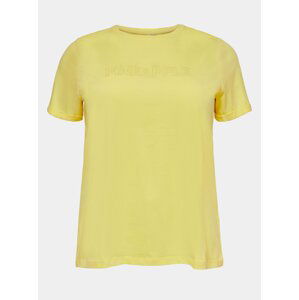 Žluté tričko s potiskem ONLY CARMAKOMA Mai