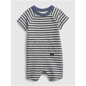 Modrý klučičí baby overal stripe shorty one-piece