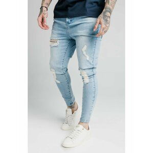 Modré pánské rifle -  Denims Rise Low SikSilk