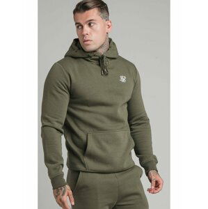 Khaki pánská mikina - HOODIE OVERHEAD FIT MUSCLE