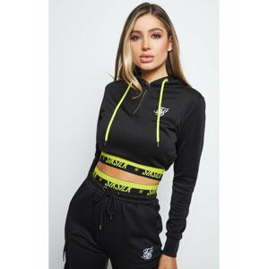 Černá dámnská crop top mikina - HOODIE CROPPED CARGO DIVERGENT