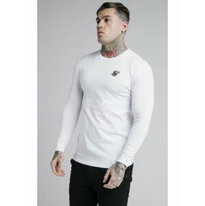 Bílé pánské triko -TEE GYM HEM STRAIGHT L/S