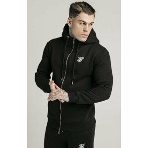 Černá pánská mikina - Hoodie Neck Funnel Through Zip SikSilk