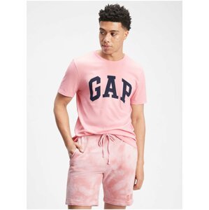 Růžové pánské tričko GAP Logo t-shirt