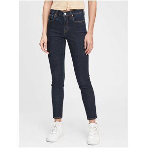 Modré dámské džíny mid rise true skinny jeans with Washwell