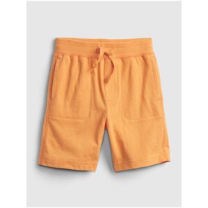 Oranžové klučičí dětské kraťasy 100% organic cotton mix and match pull-on shorts