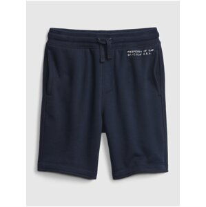 Modré klučičí dětské kraťasy GAP Logo pull-on shorts