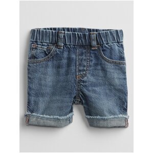 Modré klučičí baby kraťasy pull-on denim shorts