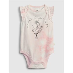 Růžové holčičí baby body 100% organic cotton mix and match family bodysuit