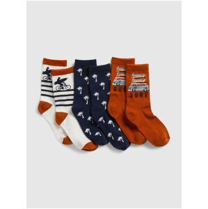 Barevné  dětské ponožky basic crew socks, 3 páry