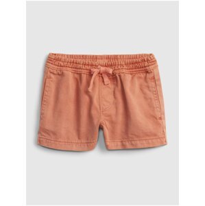 Oranžové holčičí dětské kraťasy pull-on shorts