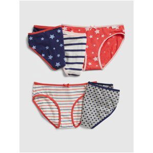 Barevné holčičí dětské kalhotky organic cotton star graphic bikinis, 5ks