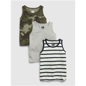 Barevné klučičí dětské tílko 100% organic cotton mix and match tank top, 3 ks