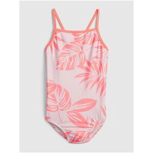 Růžové holčičí dětské plavky recycled swim one-piece