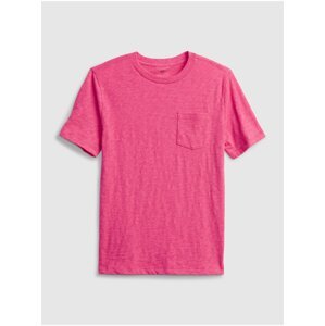 Růžové klučičí dětské tričko 100% organic cotton t-shirt
