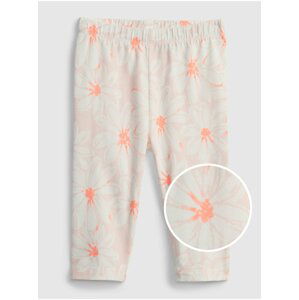 Růžové holčičí dětské legíny organic cotton crop leggings