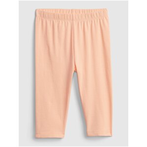 Oranžové holčičí dětské legíny organic cotton crop leggings