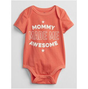 Oranžové klučičí baby body mix and match family bodysuit