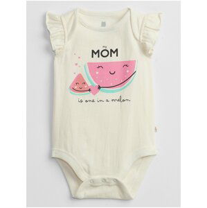 Béžové holčičí baby body mix and match family bodysuit