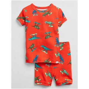 Oranžové klučičí dětské pyžamo 100% organic cotton dino pj set