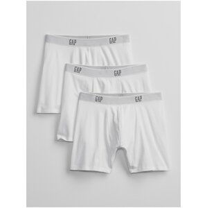 Bílé pánské boxerky basic, 3ks