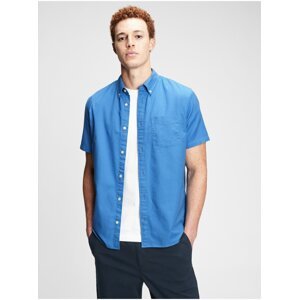Modrá pánská košile lived-in stretch oxford shirt