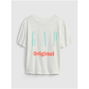Bílé holčičí dětské tričko GAP Logo original t-shirt