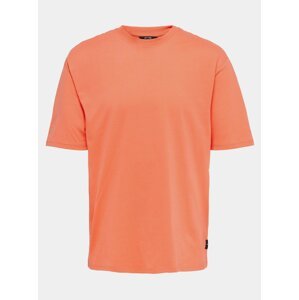 Oranžové basic tričko ONLY & SONS Donnie