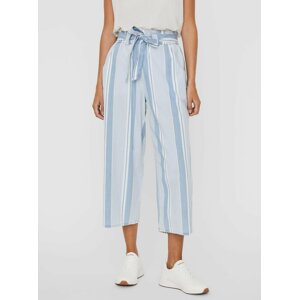 Bílo-modré pruhované culottes VERO MODA Akela