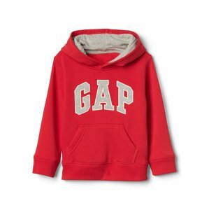 Červená klučičí dětská mikina GAP Logo hoodie sweatshirt