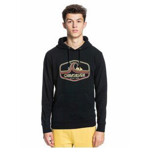 Quiksilver HIGHWAY VAGABOND black mikiny přes hlavu pánská - černá