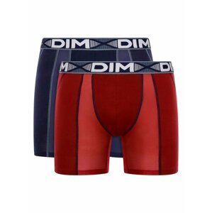 Sada dvou pánských boxerek v modré a červené barvě Dim 3D FLEX AIR