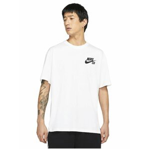 Nike SB LOGO white/black pánské triko s krátkým rukávem - bílá