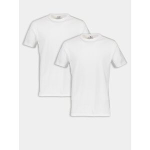 Sada dvou bílých pánských basic triček LERROS