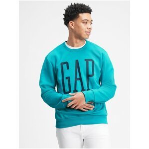 Modrá pánská mikina GAP Logo pullover sweatshirt