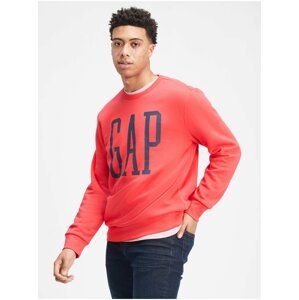 Červená pánská mikina GAP Logo pullover sweatshirt