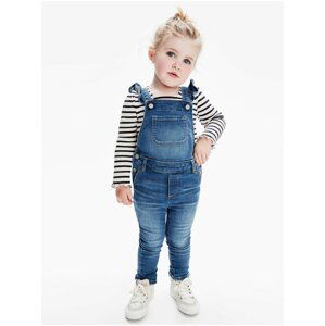 Modrý holčičí overal overál denim ruffle skinny ls with Washwell