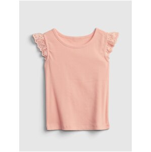 Oranžový holčičí dětský top lace-trim tank